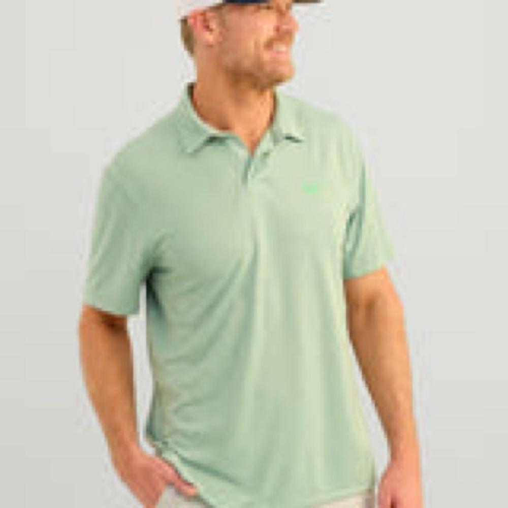 HUK ICON Fog Green Performance Polo NWT New Size XL Athletic Golf Work